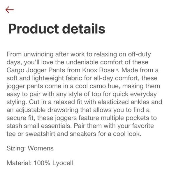 (XXL)- Knox Rose Women's Cargo Jogger Pants - Picture 9 of 10